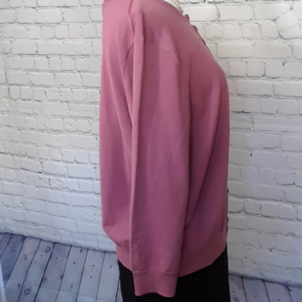 Pendleton Button Up Cardigan Sweater Pink - image 4